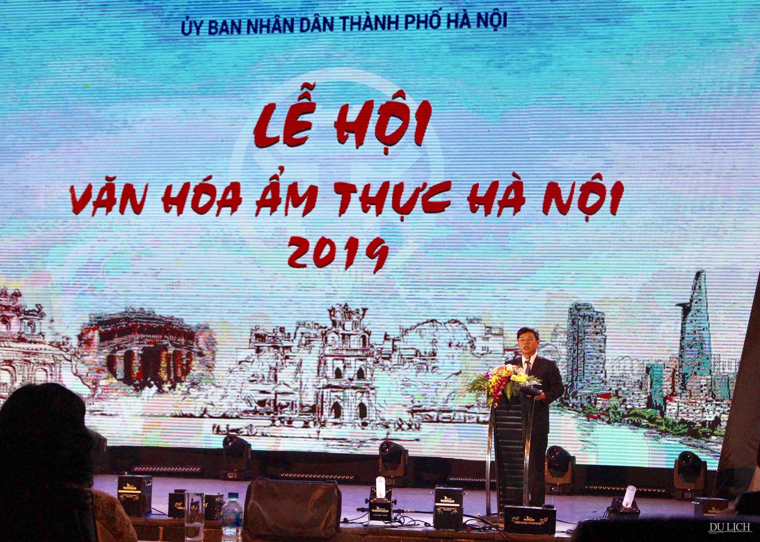 Phó Chủ tịch UBND TP. Hà Nội Ngô Văn Quý phát biểu khai mạc lễ hội
